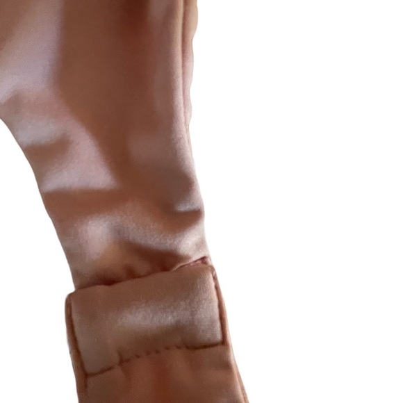 FOREVER 21 TIE FRONT CUT OUT BODYSUIT LONG SLEEVE BLUSH/PEACH SIZE M - Picture 5 of 10